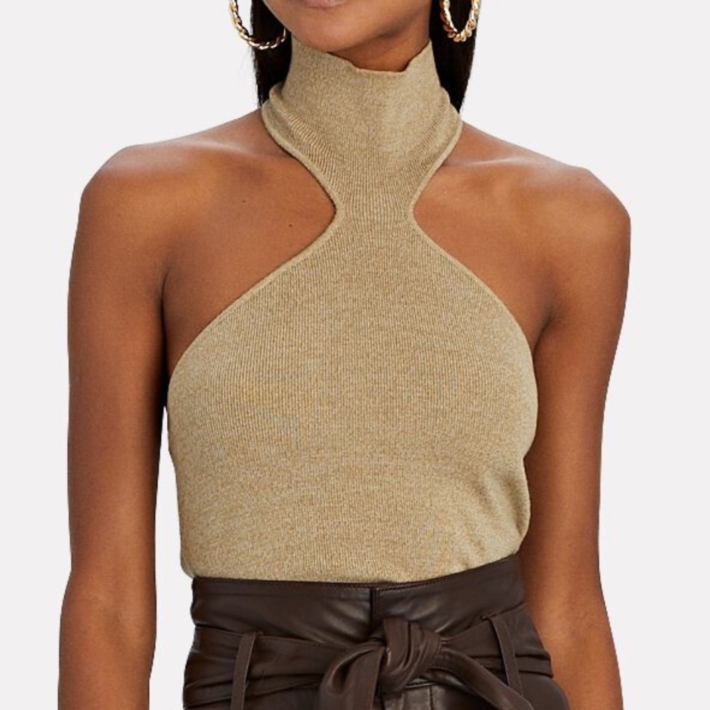NANUSHKA Margo Halter Turtleneck Knit Top medium